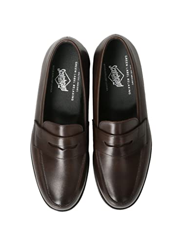 [ユナイテッドアローズ グリーンレーベル リラクシング] GLR ハッスイ スムース フレンチ ローファー -撥水- 31316990694 2945 DK.BROWN(29) 24.5cm(6h)